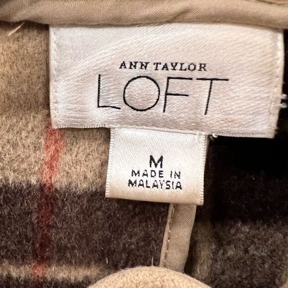 Ann Taylor Loft Camel Wool Toggle Coat with Hood - Picture 5 of 16